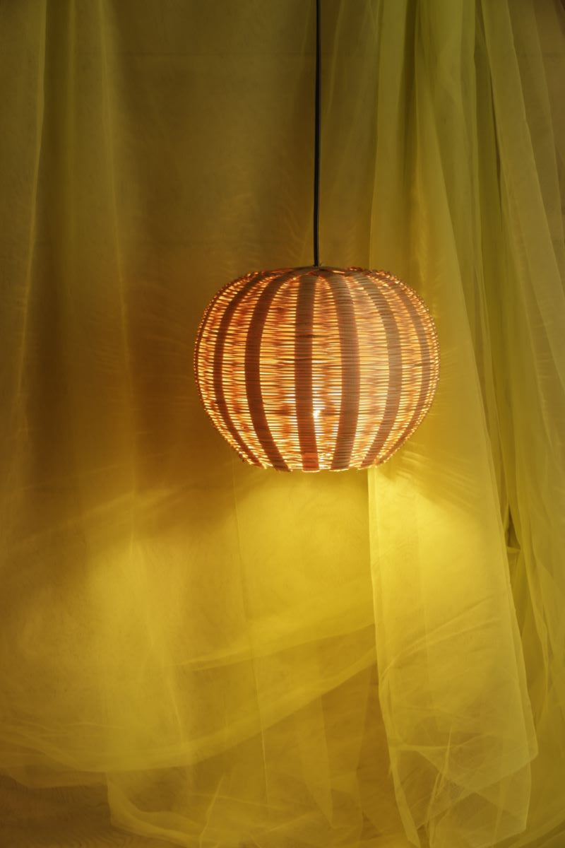 Bamboo Handmade Hanging Lamp-Moon Design
