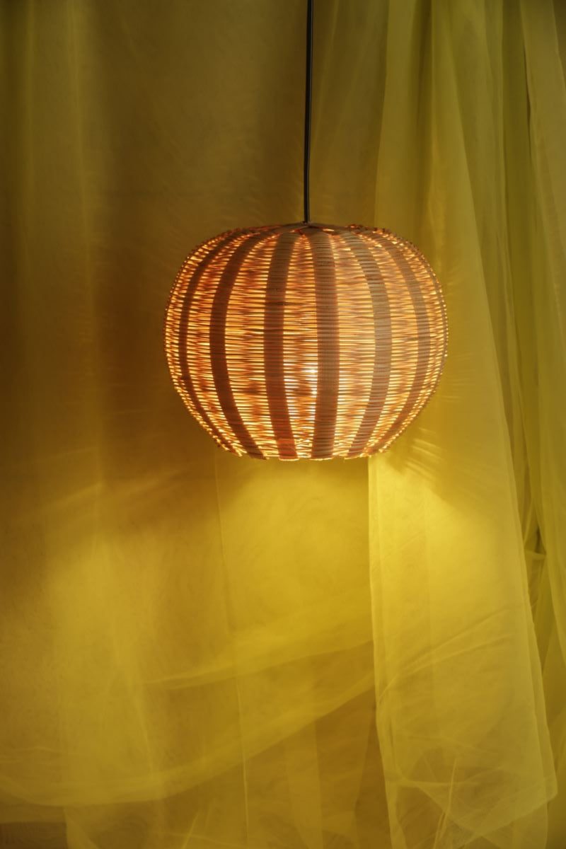 Bamboo Handmade Hanging Lamp-Moon Design