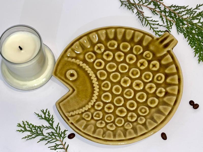 Mustard Puffer Fish Serving Platter