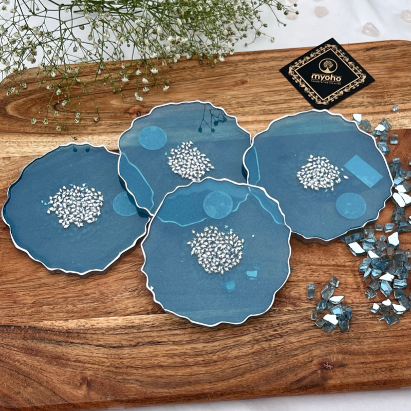 Glacial Ice Resin Coasters (Set of 4 / 6)