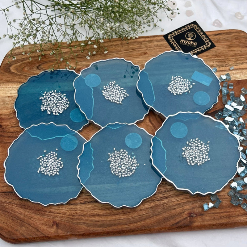 Glacial Ice Resin Coasters (Set of 4 / 6)