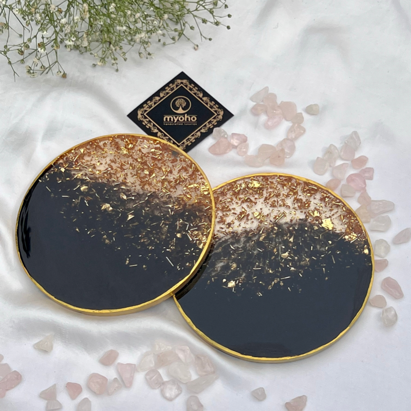 Black Beauty Resin Coasters (Set of 2/4/6)