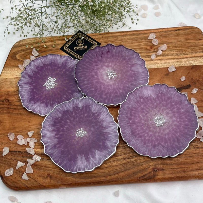 Lavender Dreams Resin Coasters (Set of 2 / 4 / 6)
