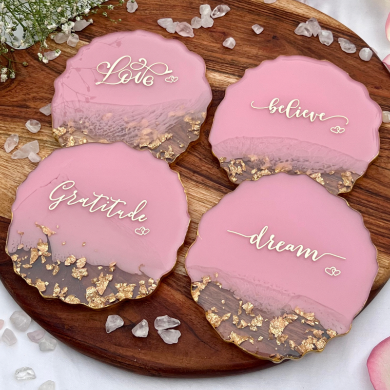 Affirmations Resin Coasters (Set of 2 / 4)