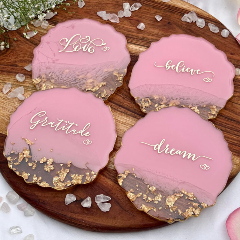 Affirmations Resin Coasters (Set of 2 / 4)