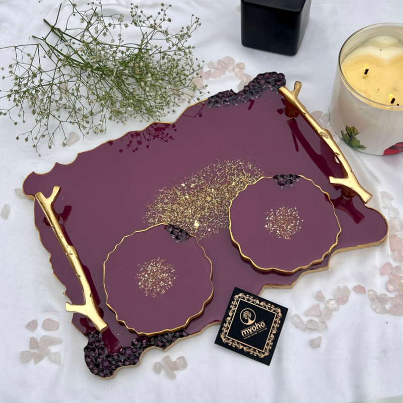 Merlot Resin Tray