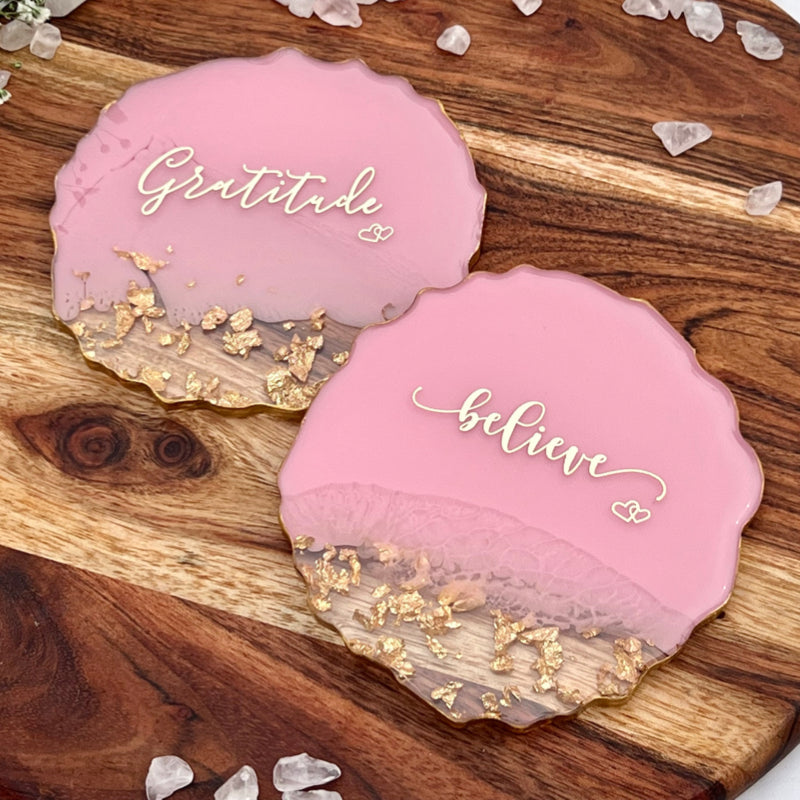 Affirmations Resin Coasters (Set of 2 / 4)