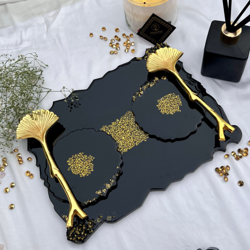 Black Onyx Resin Tray