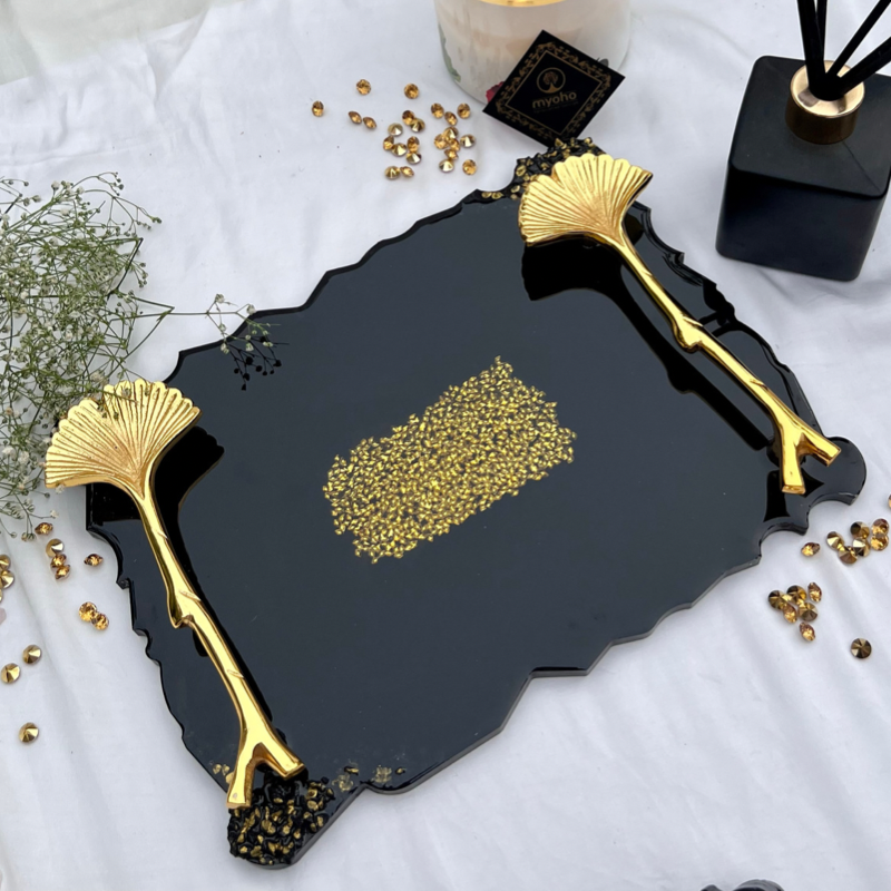 Black Onyx Resin Tray