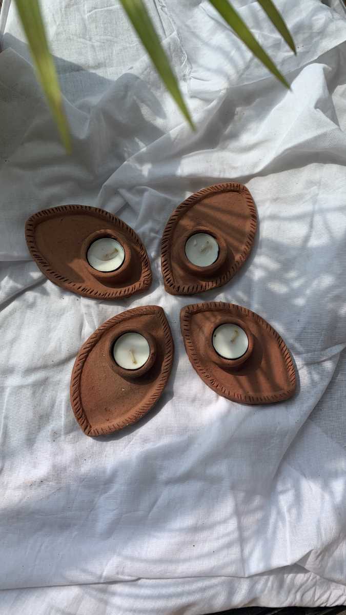 Molela Oval Side T-lights (Set of 2)