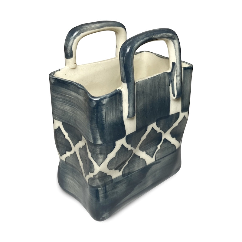 Moroccan Grey Ceramic Cutlery Holder