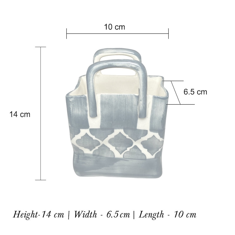 Moroccan Grey Ceramic Cutlery Holder