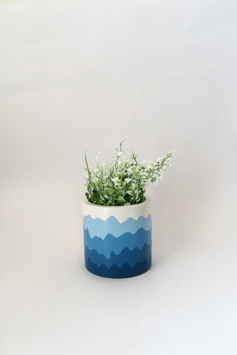 Mountain Range Painted Pot/Holder