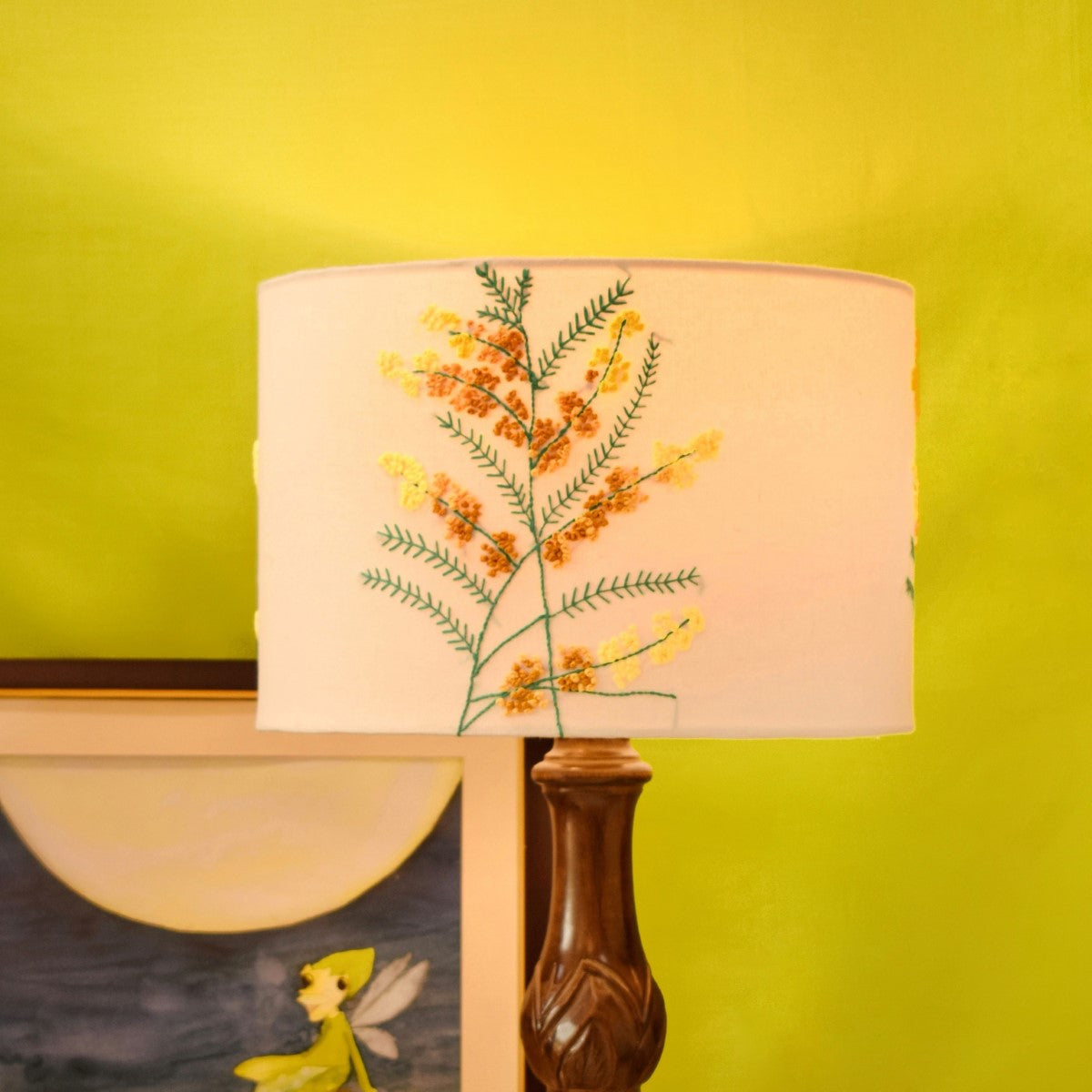 Mustard Field Drum Lampshade