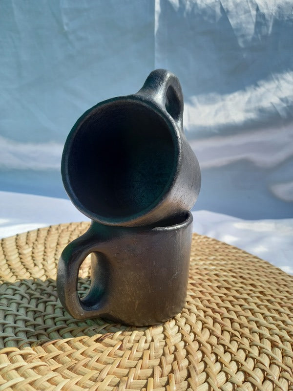 Nungbi Black Clay Mugs (Set of 2)