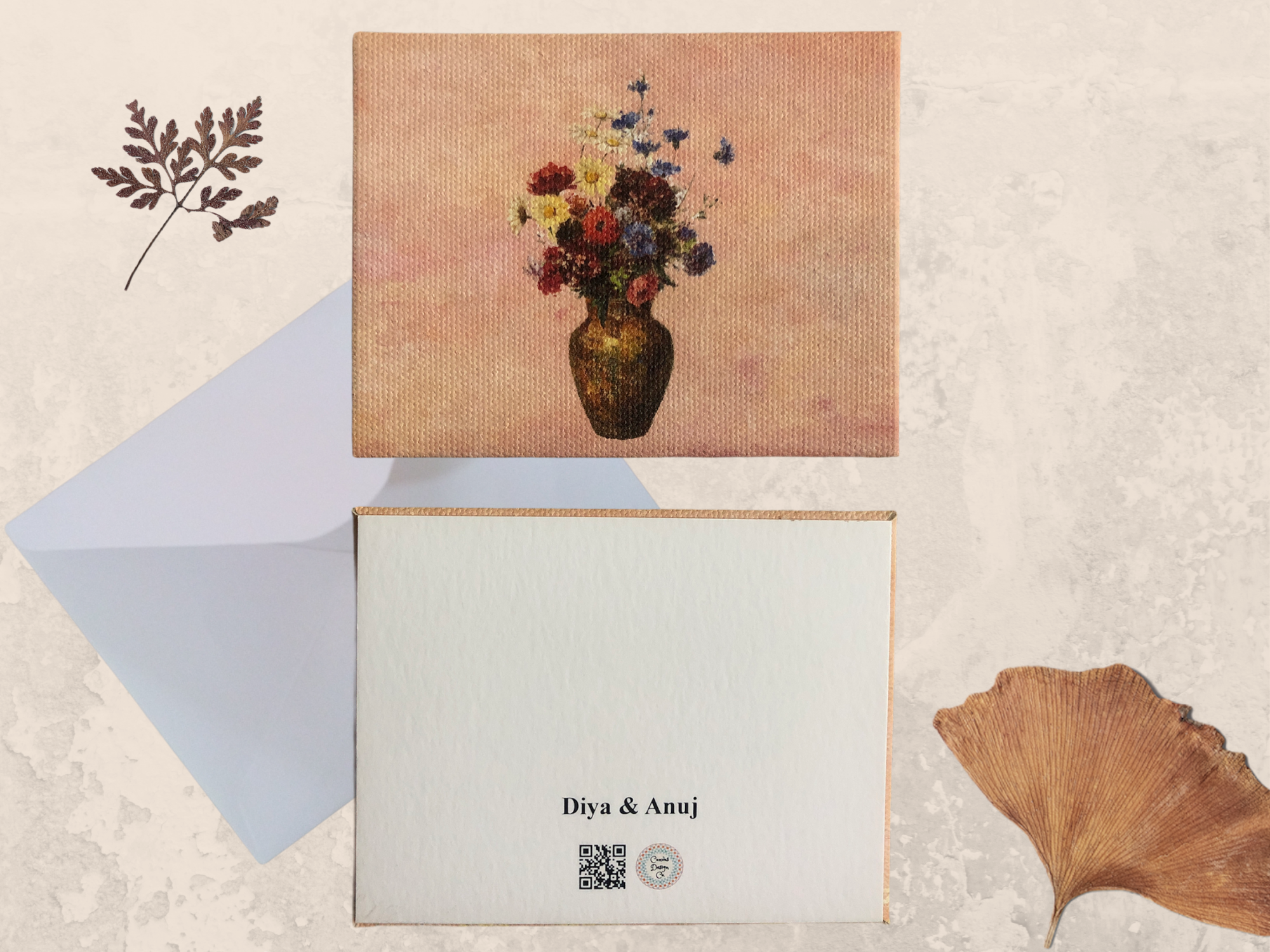 Flowerpot Textured Note Cards (Pack of 6)