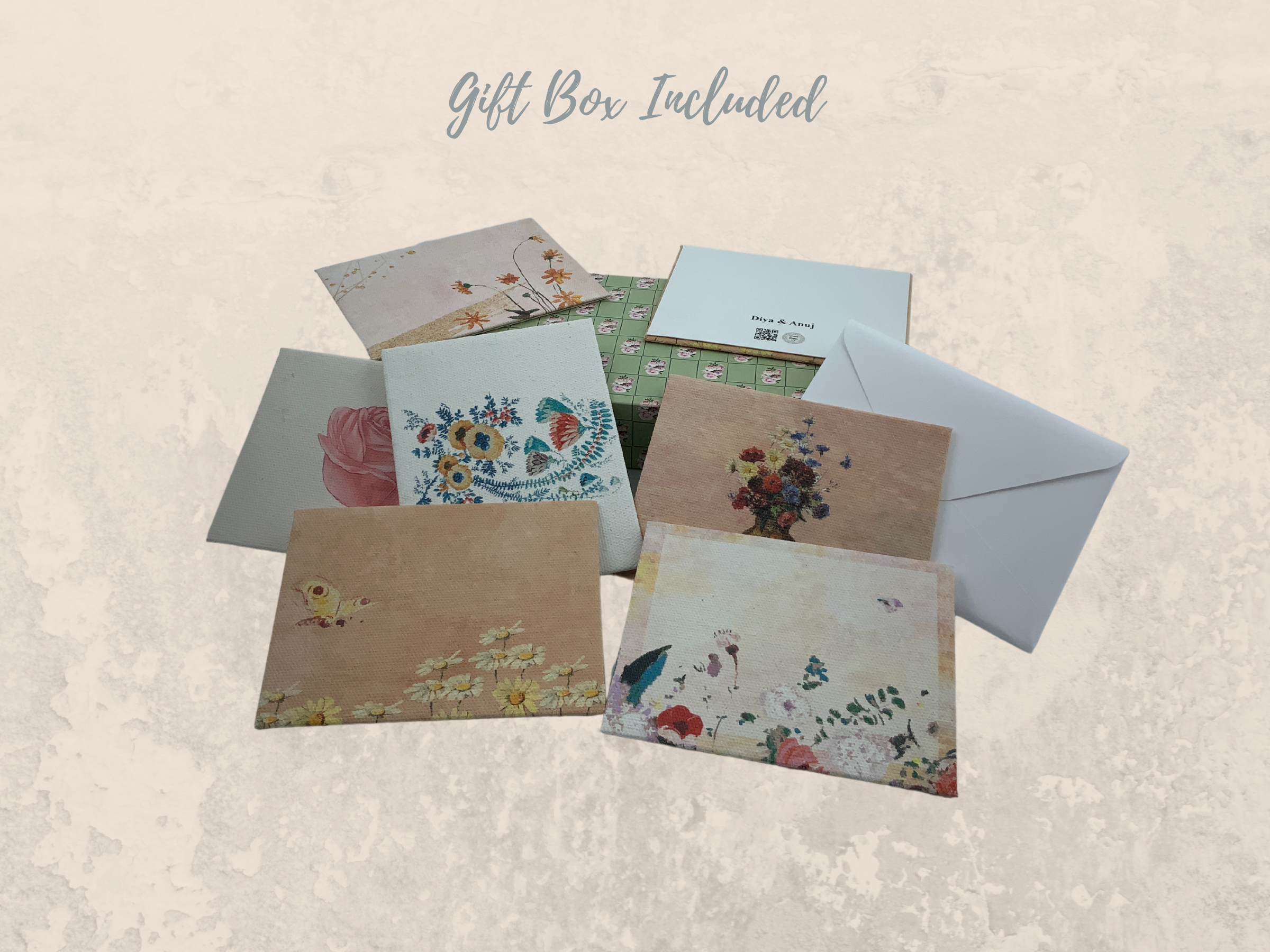 Flora Assorted Designs Note Cards (Pack of 6)