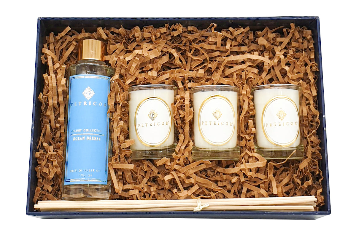 Ocean Breeze Diffuser & Candles Gift Set (Luxury Collection)