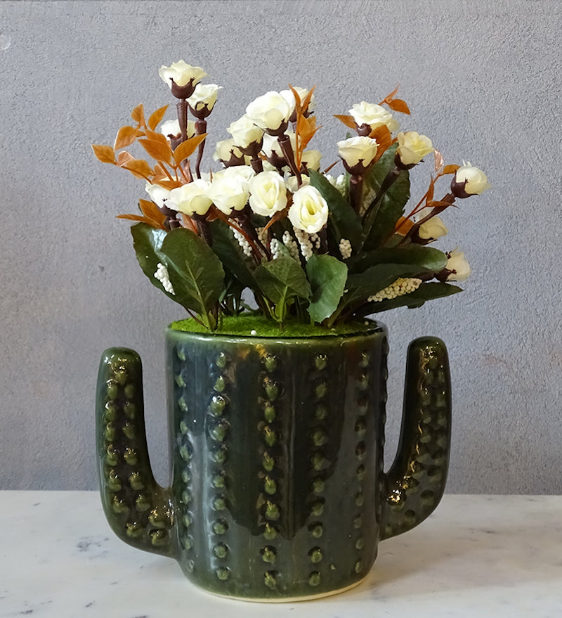 Cactus Shape Ceramic Pots for Indoor Plants