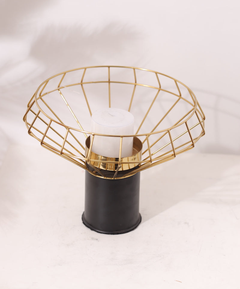 Gold Iron Table Candle Holder