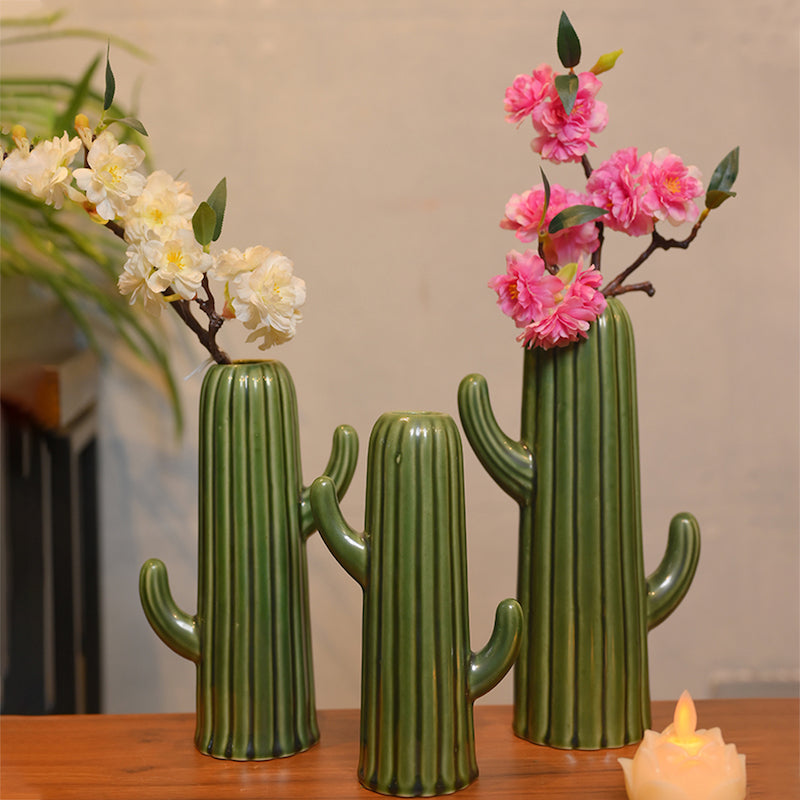 Modern Cactus Shape Pots | Planters (Set of 3)