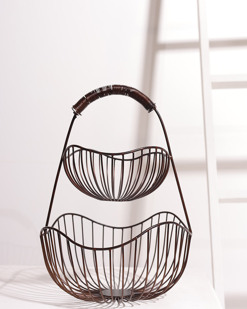 Black Metal Wire Hanging Basket