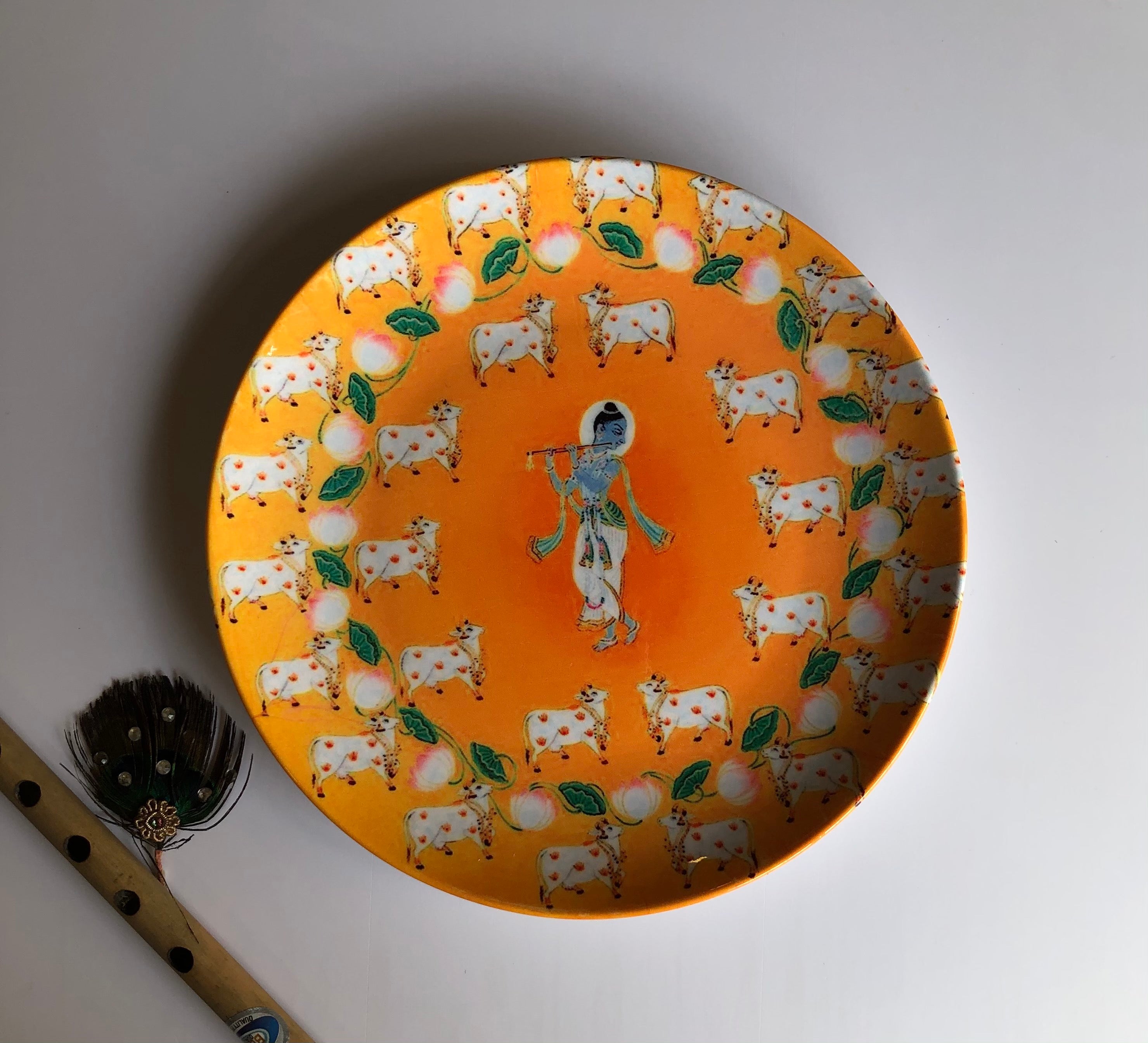 Multi Print Lotus Wall Plate (6"-8"10")