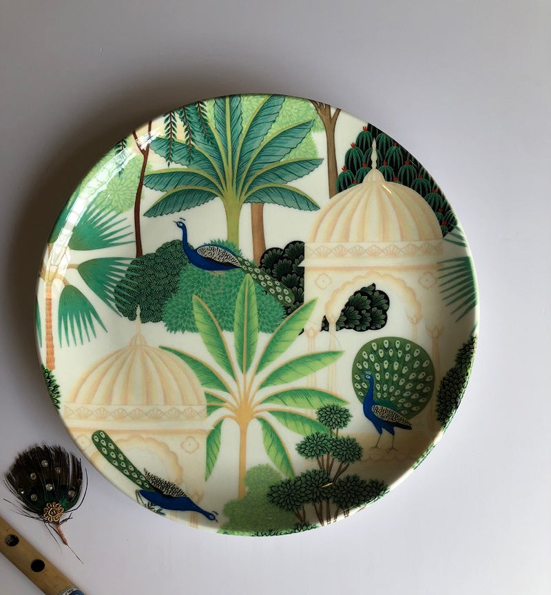 Serene Palm Pichwai Wall Plate (6"-8"-10")
