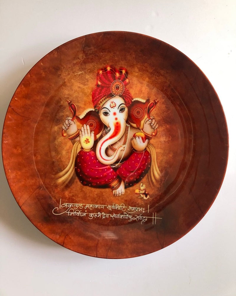 Ganpati Decorative Wall Plate (6"-8"-10")