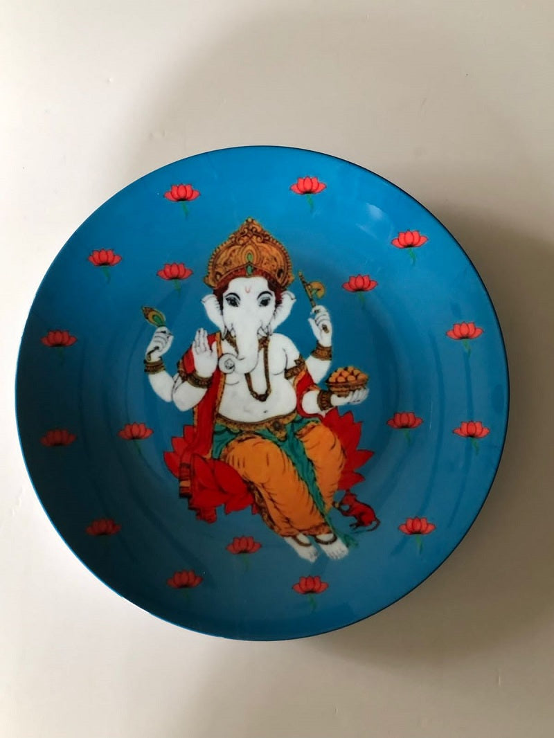 Ganesha Blue Decorative Wall Plate (6"-8"-10")