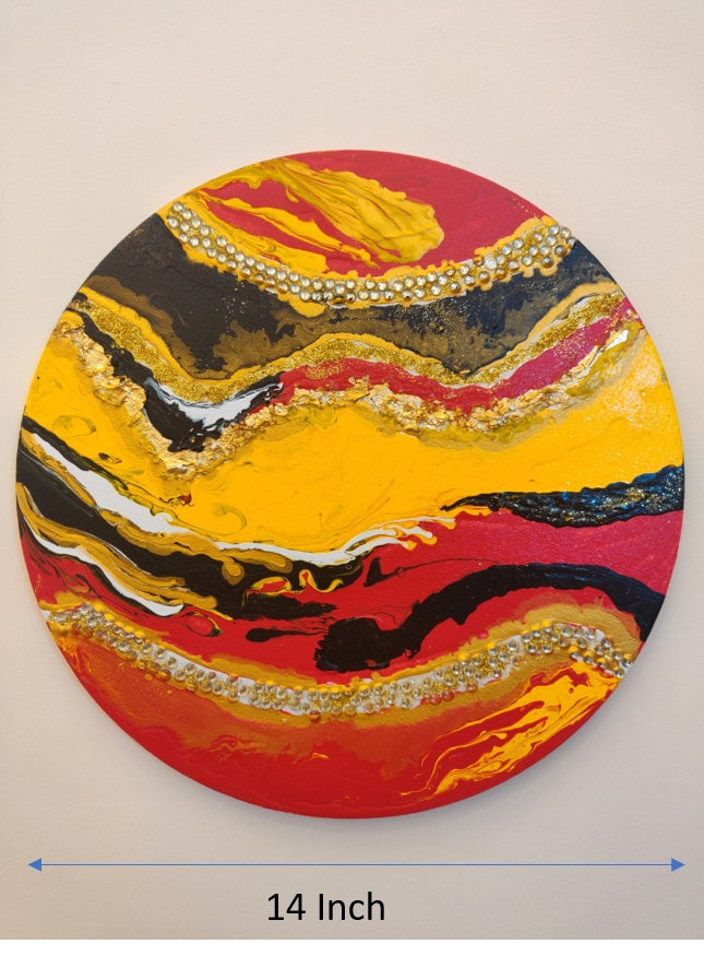 Geode Art with Fluid Acrylic Color