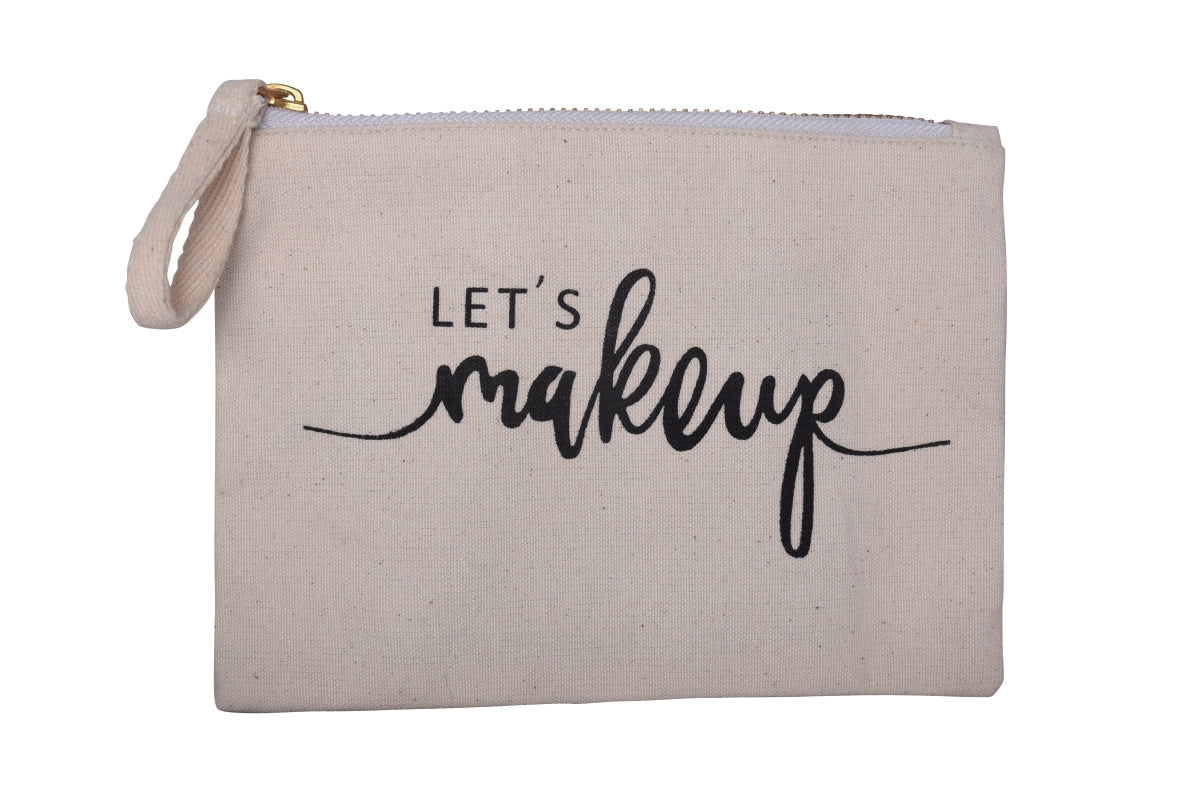 Let's Makeup Canvas Makeup Pouch