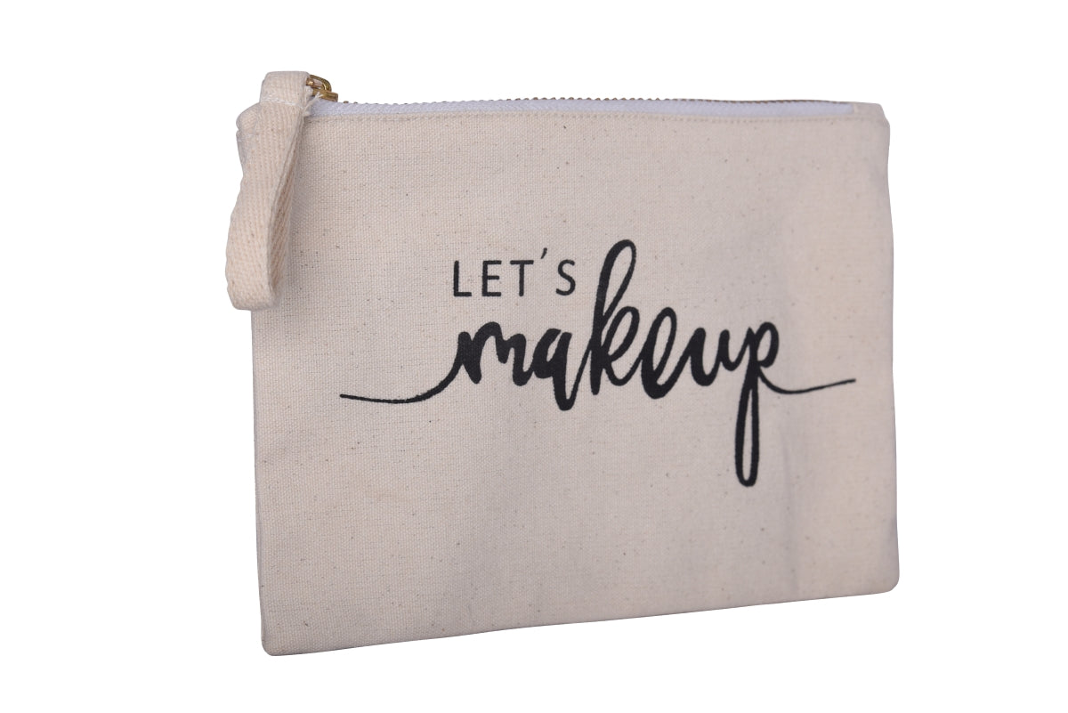 Let's Makeup Canvas Makeup Pouch