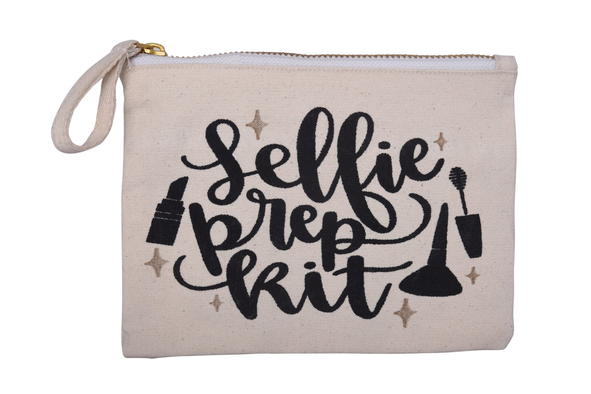 Selfie Prep Kit Canvas Makeup Pouch