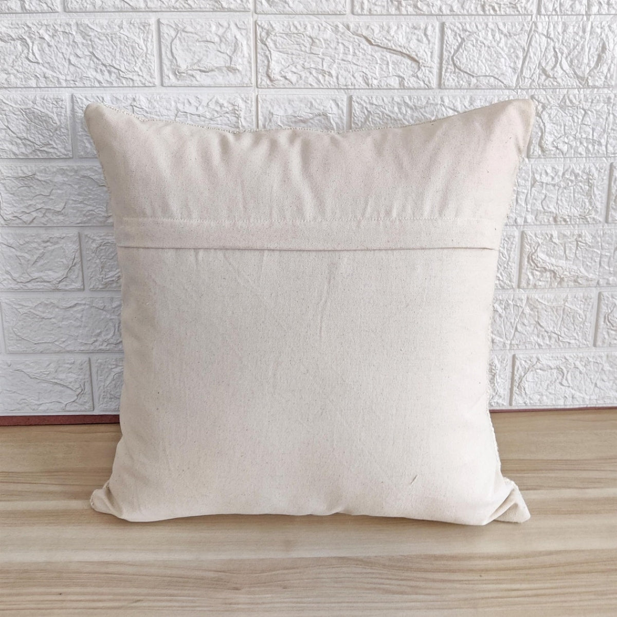 Ivory & Mustard Yellow Handtufted Cushion Cover