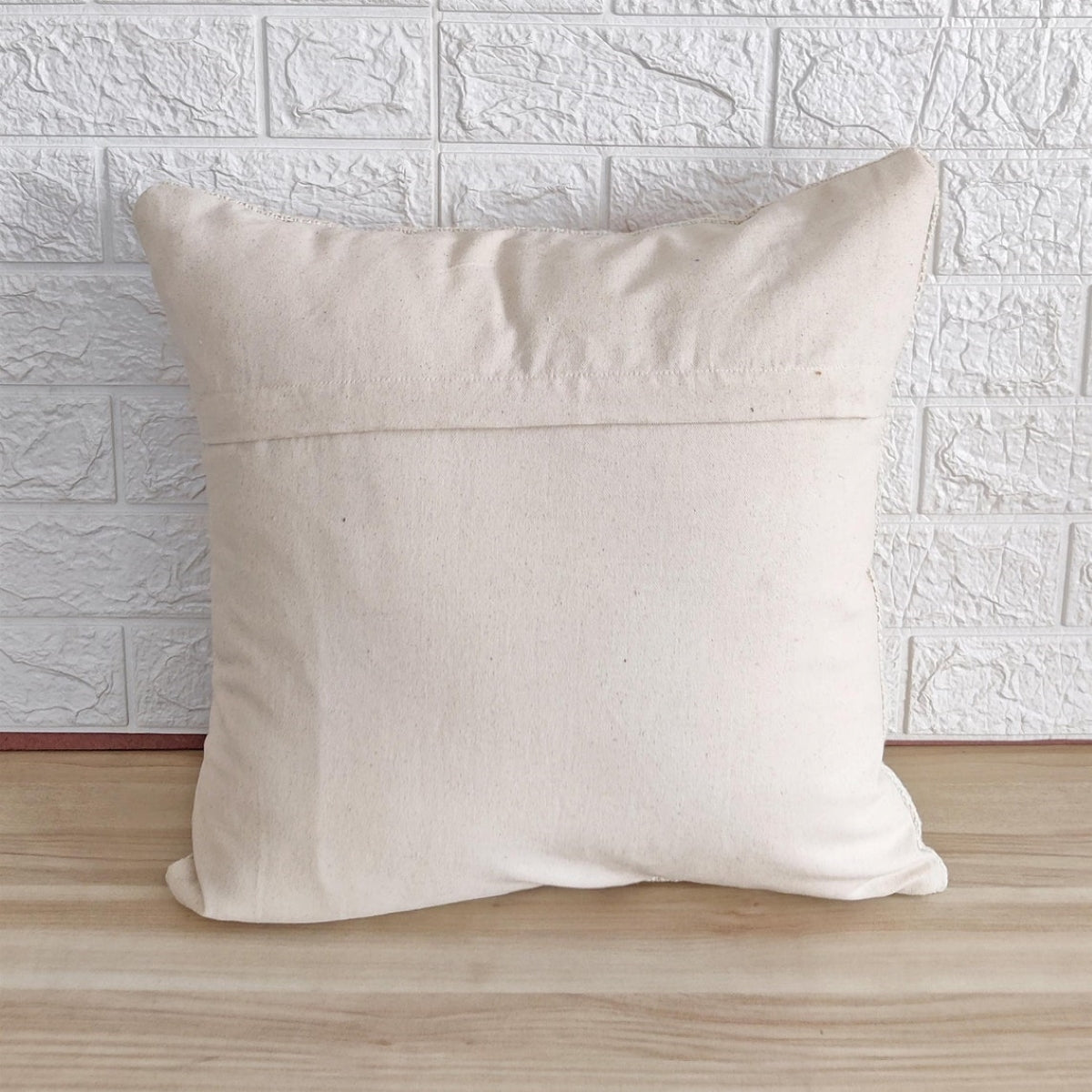 Ivory & Mustard Yellow Circle Design Handtufted Cushion Cover