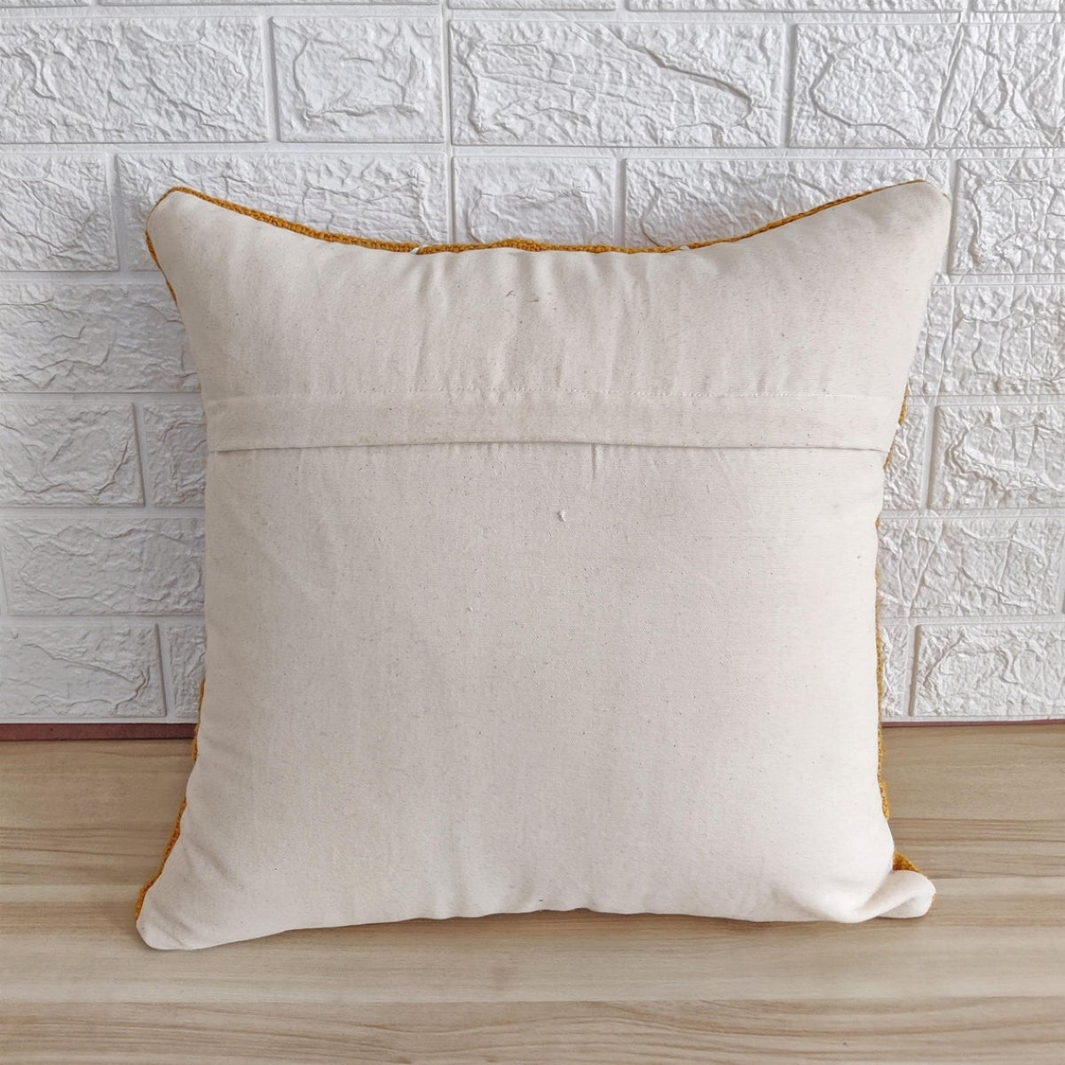 Mustard Yellow Cotton Boho Cushion Cover