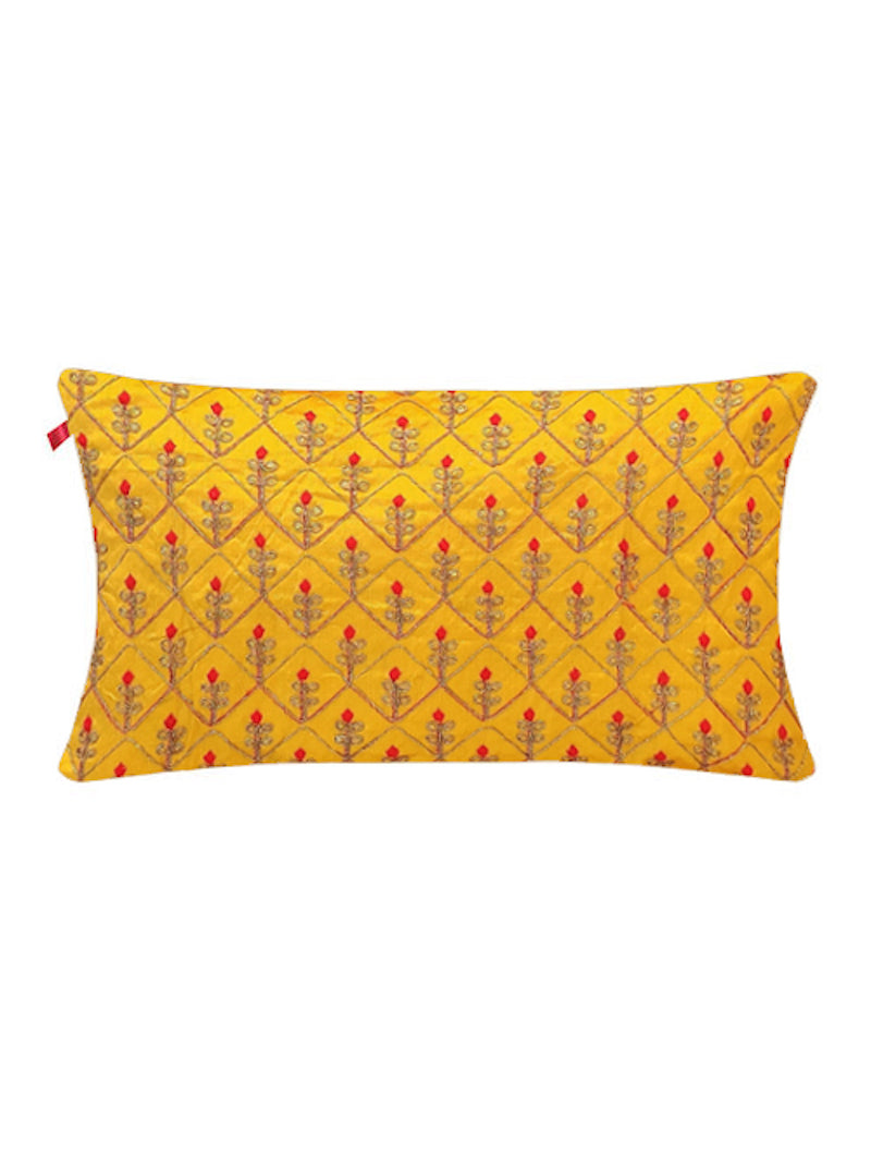 Handcrafted Mustard Yellow Cushion Cover