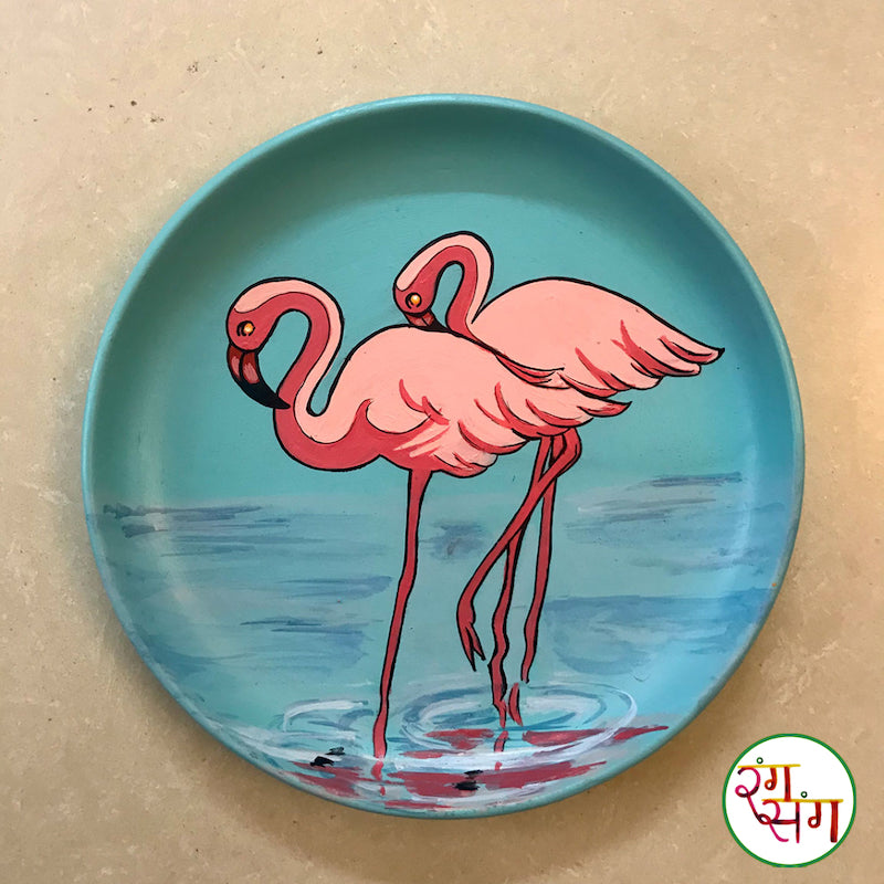Pink Flamingo Design Wall Plate (8”-10”-12”)