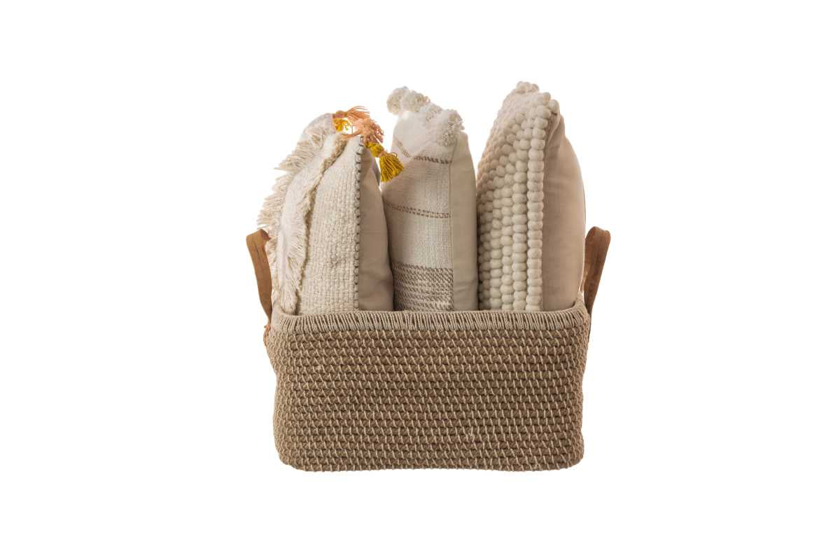 Jute Handcrafted Rectangular Basket