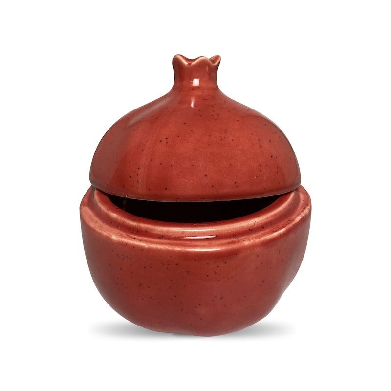 Red Pomegranate Ceramic Jar