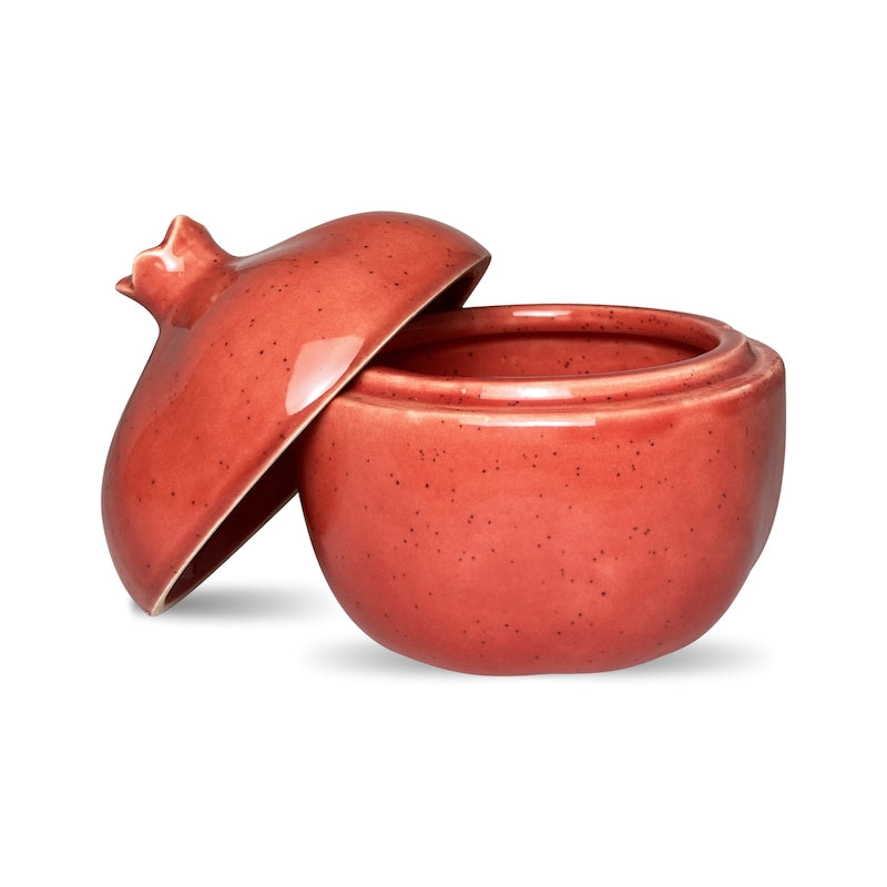 Red Pomegranate Ceramic Jar