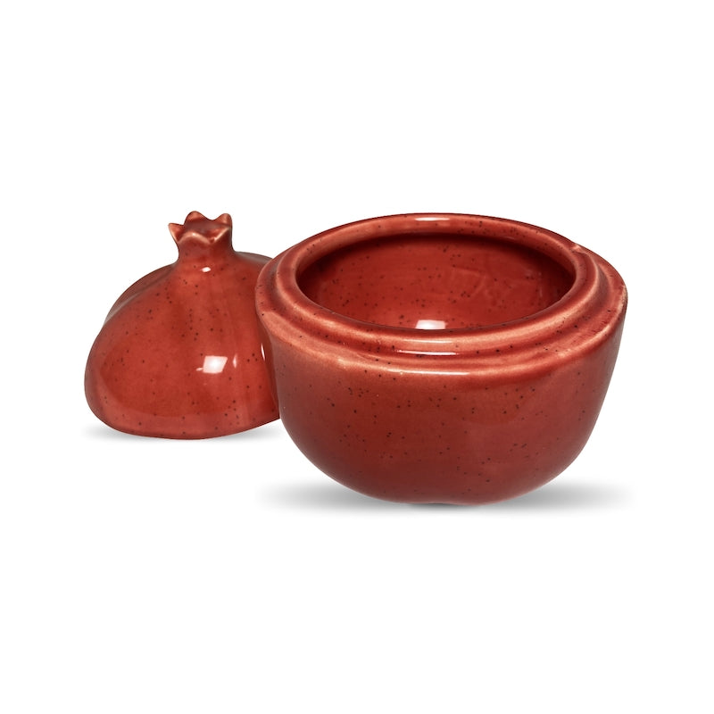 Red Pomegranate Ceramic Jar