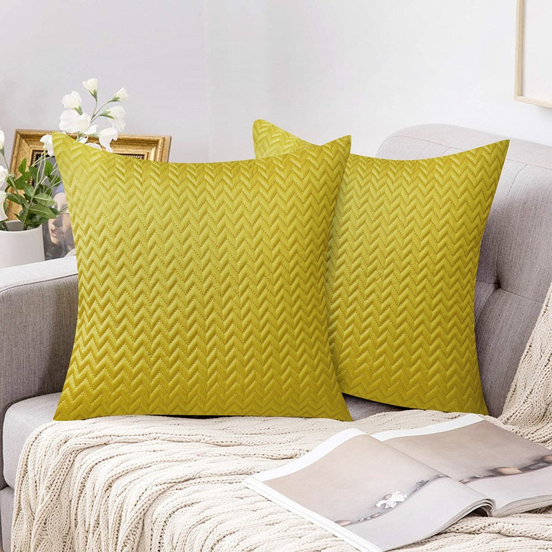 Cross Stitched 16 X 16 Cushion Covers (Pack of 2)