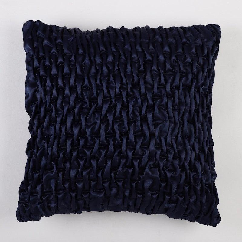 Blue Textured Satin Cushion Covers (Set of 2)