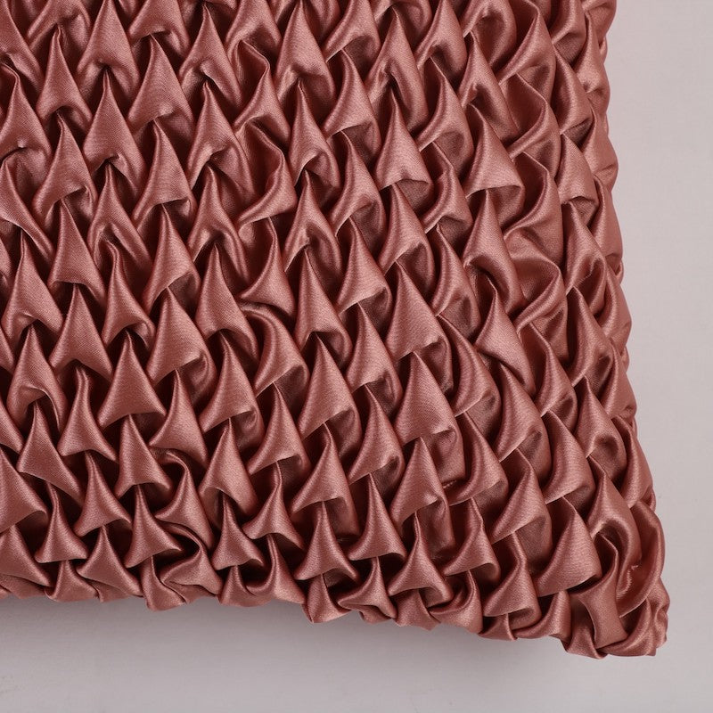 Pink Designer Satin Cushion Covers (Set of 2)