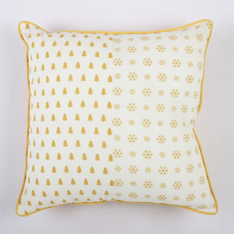 Cotton Two Way Cushion Cover- Yellow (Set of 5)