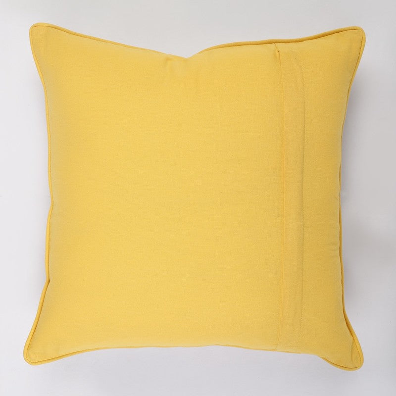 Cotton Two Way Cushion Cover- Yellow (Set of 5)