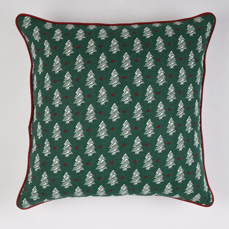 Green Motif Printed Cushion Covers (Set of 5)