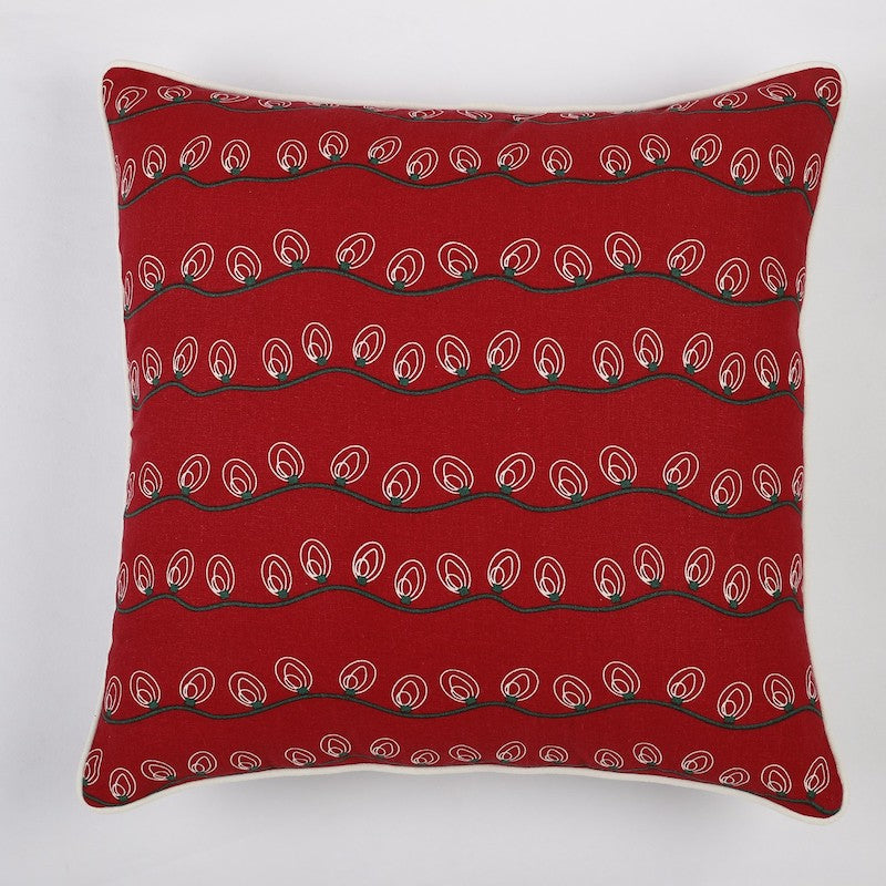 Red Printed Cotton Cushion Covers (Set of 5)
